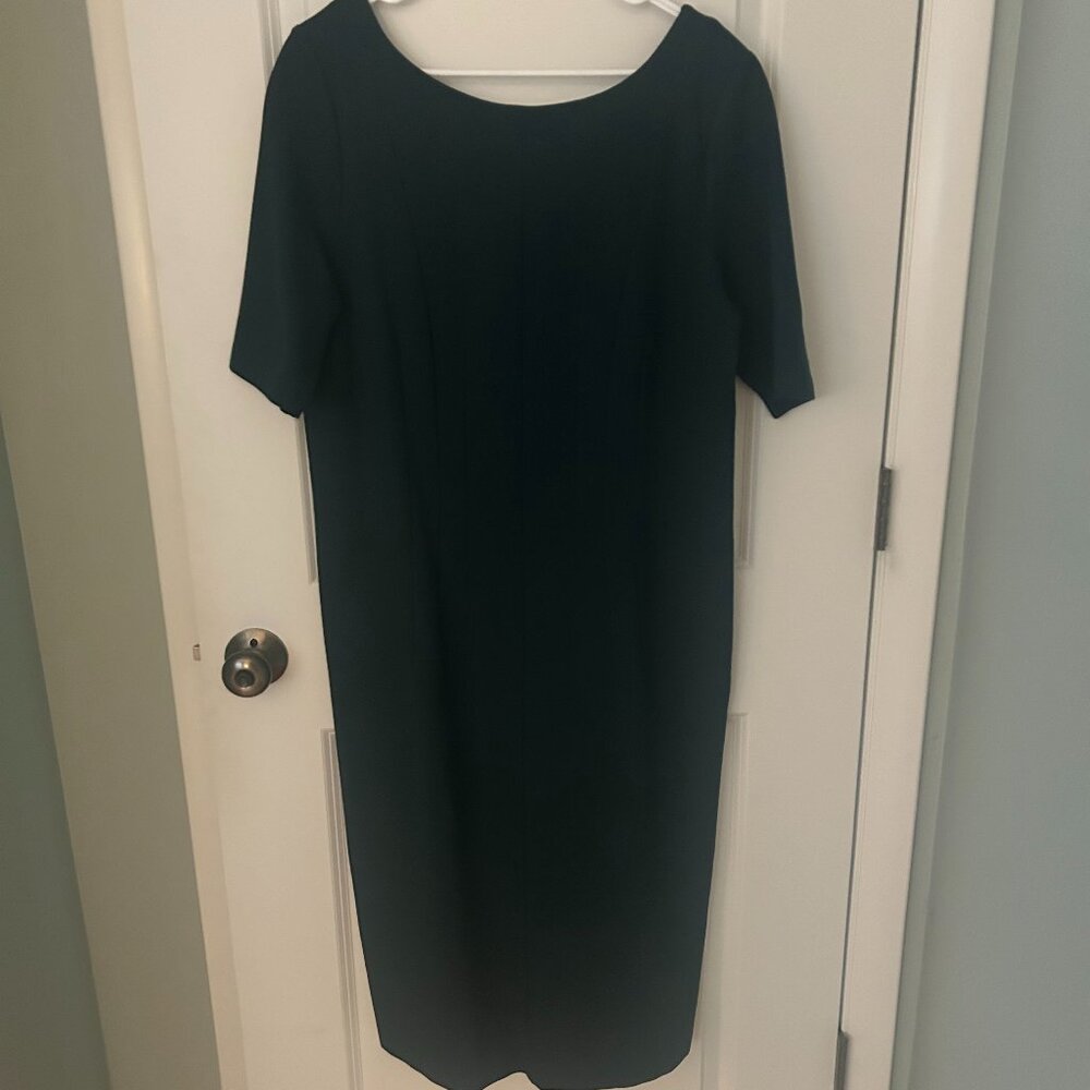 Boden Black Short-Sleeve Midi Dress